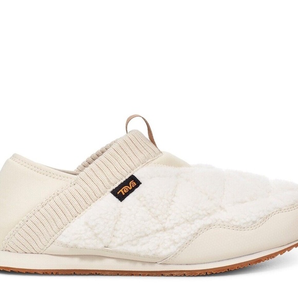 NEW TEVA WOMENS Re EMBER MOC FLEECE SNEAKER SHOES, OFF WHITE NIB COMFORTABLE - Picture 6 of 6